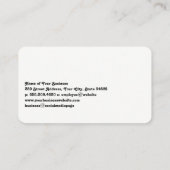 Carte De Visite Logo Poteau de Barbier (Dos)