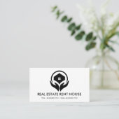 Carte De Visite Logo pour agence immobilière location maison (Debout devant)
