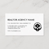 Carte De Visite Logo pour agence immobilière location maison (Dos)