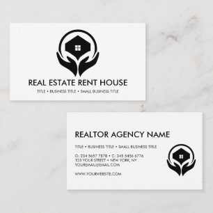 Carte De Visite Logo pour agence immobilière location maison