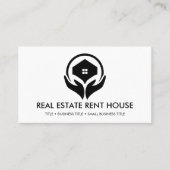 Carte De Visite Logo pour agence immobilière location maison (Devant)