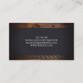 Carte De Visite Logo pour cheveux | Bois de cuir (Dos)