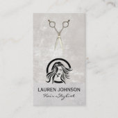 Carte De Visite Logo pour cheveux | Ciseaux de salon (Devant)