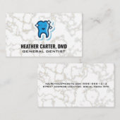 Carte De Visite Logo pour dents étincelantes | Marbre (Devant / Derrière)