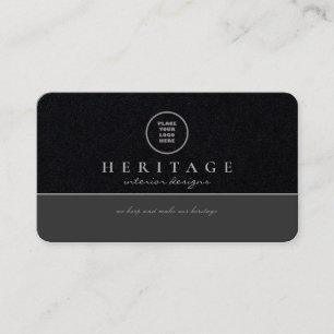 Carte De Visite Logo Premium Black Grey Professionnel sur les médi