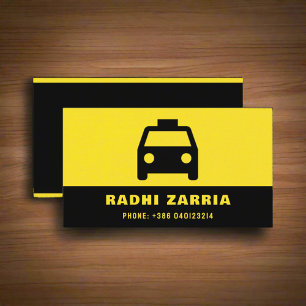 Carte De Visite Logo Processionnel Noir et Jaune du conducteur de