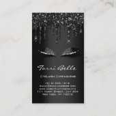 Carte De Visite Logo Professional Black Drift Parties scintillant  (Dos)