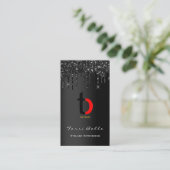 Carte De Visite Logo Professional Black Drift Parties scintillant  (Debout devant)