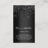 Carte De Visite Logo Professional Black Drift Parties scintillant  (Dos)
