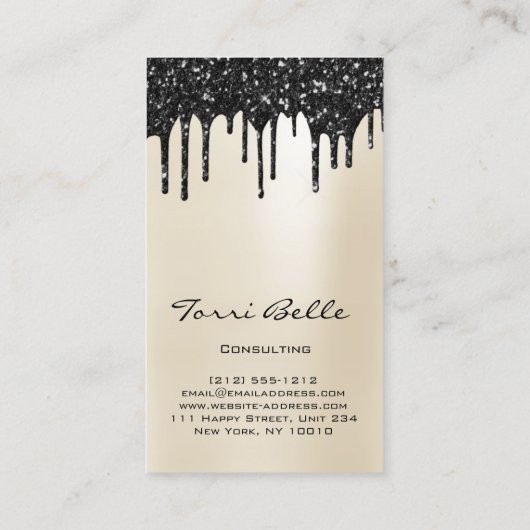Carte De Visite Logo Professional Black Drift Pearly Consulting (Dos)