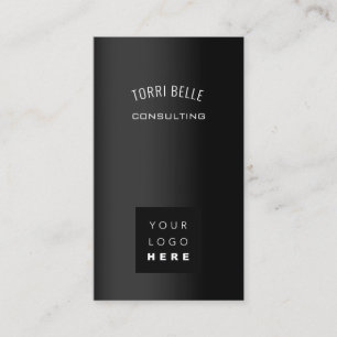 Carte De Visite Logo Professional Consulting Investissement Black 