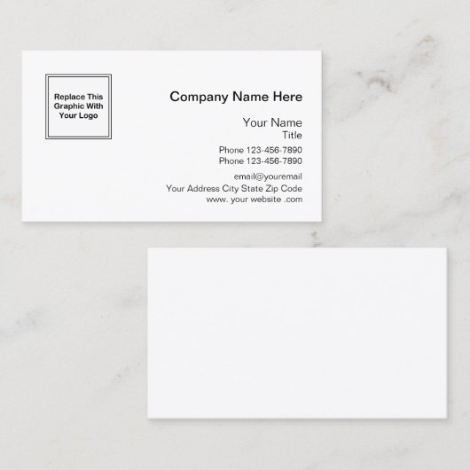 Carte De Visite Logo professionnel (Devant / Derrière)