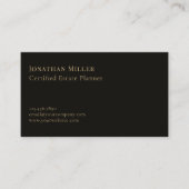 Carte De Visite Logo professionnel Black Gold Compass (Devant)