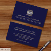 Carte De Visite Logo professionnel bleu