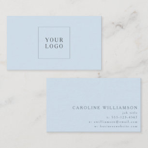 Carte De Visite Logo professionnel bleu minimaliste moderne simple