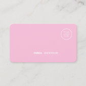 Carte De Visite Logo professionnel Bold Pink Qr Code (Devant)