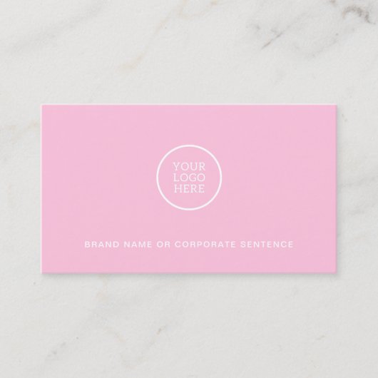 Carte De Visite Logo professionnel Bold Pink Qr Code (Devant)