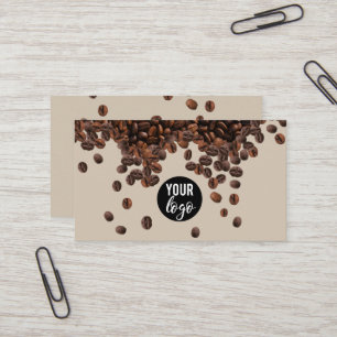 Carte De Visite Logo Professionnel de Café Beans