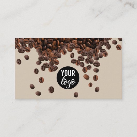 Carte De Visite Logo Professionnel de Café Beans (Devant)