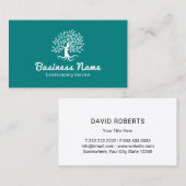 Carte De Visite Logo professionnel de l'aménagement paysager de l' (Devant / Derrière)