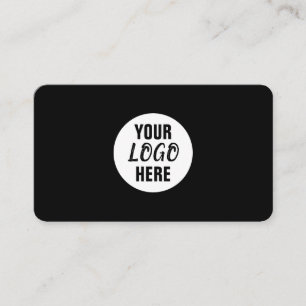 Carte De Visite Logo professionnel de l'entreprise Noir Blanc