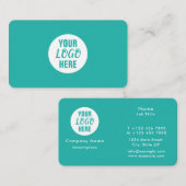Carte De Visite Logo professionnel de l'entreprise Vert Blanc (Devant / Derrière)