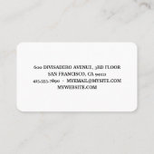 Carte De Visite Logo professionnel de l'instructeur de Yoga Namast (Dos)