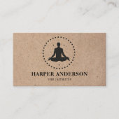 Carte De Visite Logo professionnel de l'instructeur de Yoga Namast (Devant)