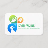 Carte De Visite logo professionnel de services de cleaning (Devant)