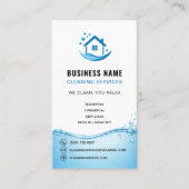 Carte De Visite Logo professionnel de services de nettoyage (Devant)
