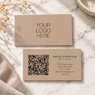 Carte De Visite Logo Professionnel d'Entreprise Personnalisé Code