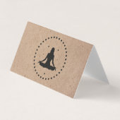 Carte De Visite Logo professionnel des instructeurs de yoga à la m (Devant)
