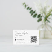 Carte De Visite Logo professionnel du code QR (Debout devant)