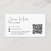 Carte De Visite Logo professionnel du code QR (Devant)