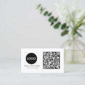 Carte De Visite Logo professionnel du code QR (Debout devant)