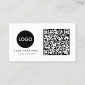 Carte De Visite Logo professionnel du code QR (Devant)