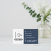 Carte De Visite Logo professionnel du code QR avant et arrière (Debout devant)