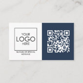 Carte De Visite Logo professionnel du code QR avant et arrière (Dos)