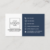 Carte De Visite Logo professionnel du code QR avant et arrière (Devant)