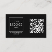 Carte De Visite Logo professionnel du code QR avant et arrière (Dos)