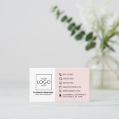 Carte De Visite Logo professionnel du code QR avant et arrière (Debout devant)