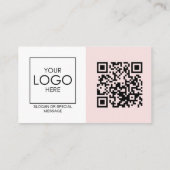 Carte De Visite Logo professionnel du code QR avant et arrière (Dos)