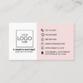 Carte De Visite Logo professionnel du code QR avant et arrière (Devant)