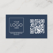 Carte De Visite Logo professionnel du code QR avant et arrière (Dos)