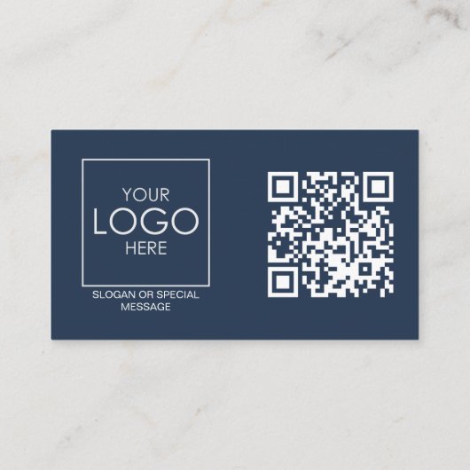 Carte De Visite Logo professionnel du code QR avant et arrière (Dos)