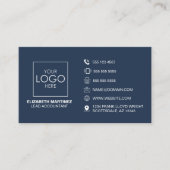 Carte De Visite Logo professionnel du code QR avant et arrière (Devant)