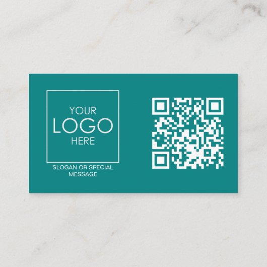 Carte De Visite Logo professionnel du code QR avant et arrière (Dos)