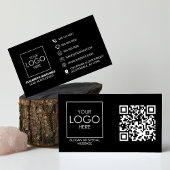 Carte De Visite Logo professionnel du code QR avant et arrière