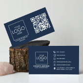 Carte De Visite Logo professionnel du code QR avant et arrière