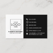 Carte De Visite Logo professionnel du code QR avant et arrière (Devant)